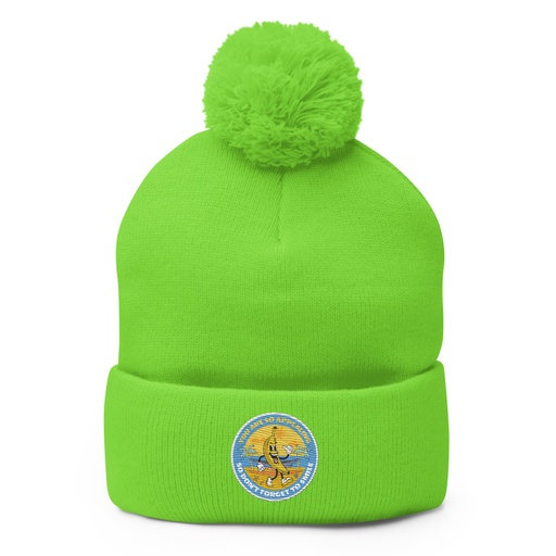 [ID: 93-G135] Banana project _-) Pom-Pom Knit Cap