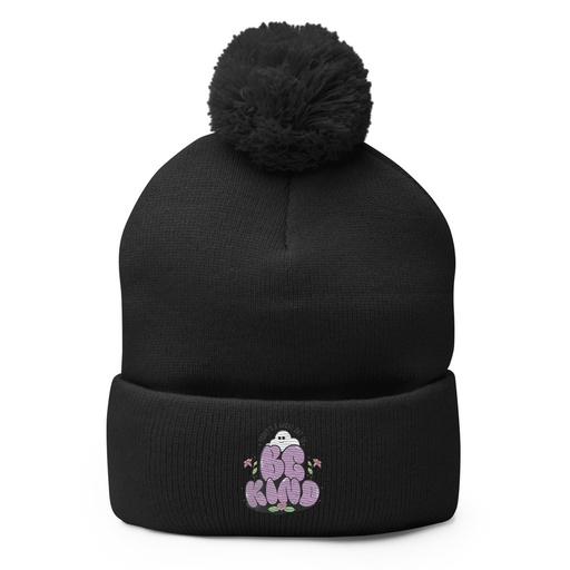 [ID: 93-G156] Be Kind Pom-Pom Knit Cap
