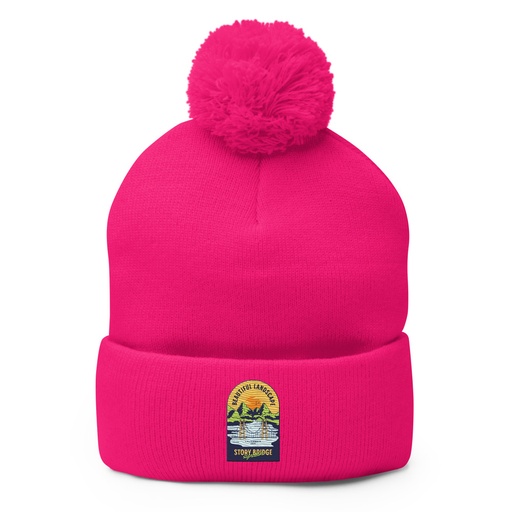 [ID: 93-G172] Beautiful Landscape - Outdoor Pom-Pom Knit Cap