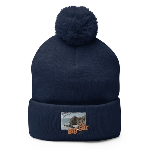 [ID: 93-G205] Big Sur, Cali Pom-Pom Knit Cap