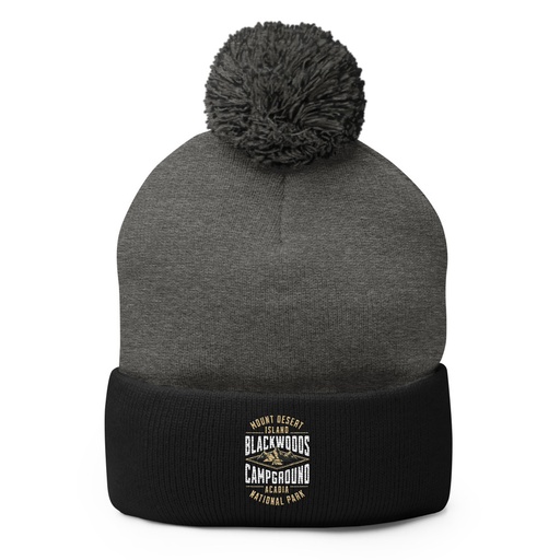 [ID: 93-G233] Blackwoods Campground - Mountain Adventure Pom-Pom Knit Cap