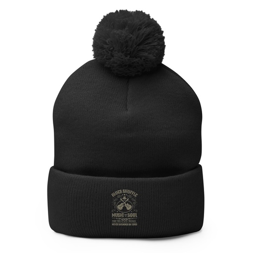 [ID: 93-G243] Blues Music from the Soul - Guitar Pom-Pom Knit Cap