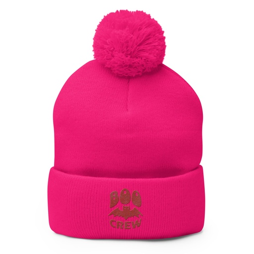 [ID: 93-G252] Boo Crew Pom-Pom Knit Cap