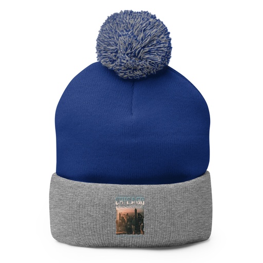 [ID: 93-G257] Born and Raised Pom-Pom Knit Cap
