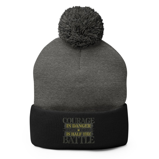 [ID: 93-G281] Brave Soldier Pom-Pom Knit Cap