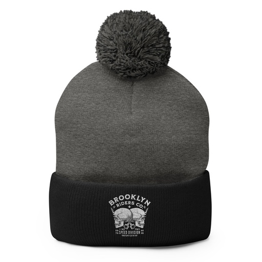 [ID: 93-G291] BROOKLYN NEWYOR RIDERS CO Pom-Pom Knit Cap