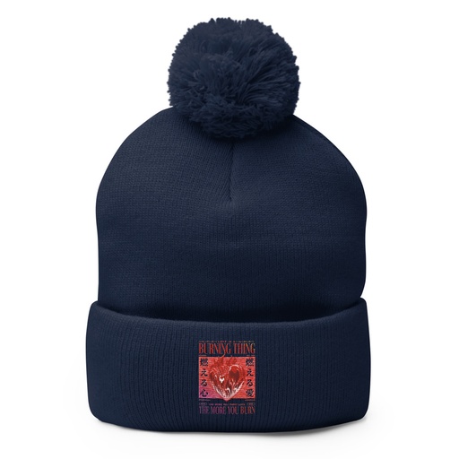 [ID: 93-G299] Burning Thing Pom-Pom Knit Cap