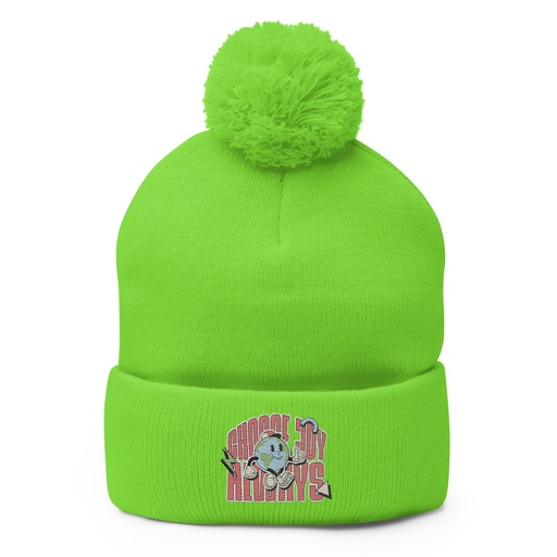 [ID: 93-G372] Choose Joy Always Pom-Pom Knit Cap