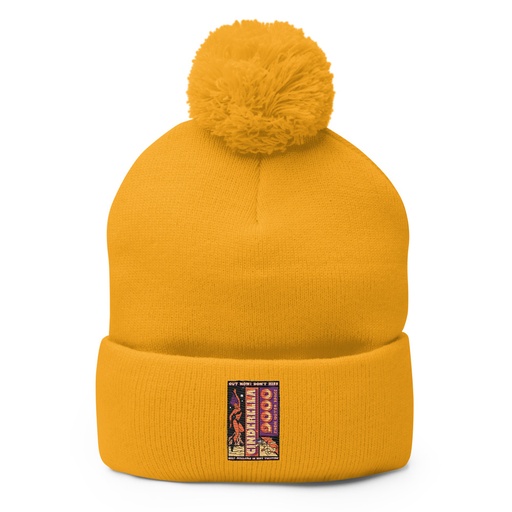 [ID: 93-G378] Cinderella 9000 - Retro Astronaut Pom-Pom Knit Cap