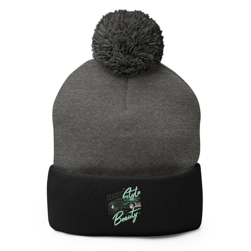 [ID: 93-G386] Classic Style Timeless Beauty Pom-Pom Knit Cap