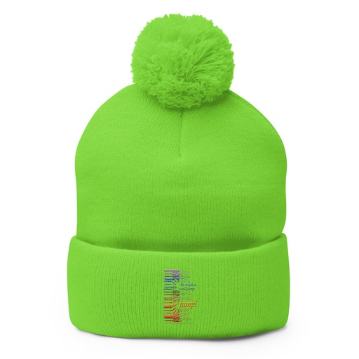 [ID: 93-G410] Colorful Retro Keyboard Pom-Pom Knit Cap