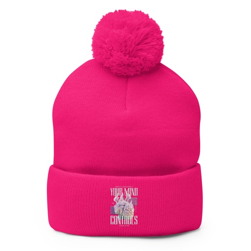 [ID: 93-G414] Control your Mind Pom-Pom Knit Cap