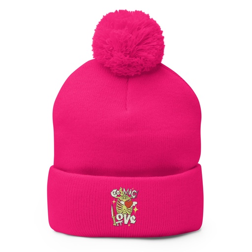 [ID: 93-G423] Cosmic Love (2) Pom-Pom Knit Cap