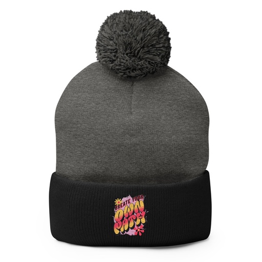 [ID: 93-G431] Create Your Own Path Pom-Pom Knit Cap