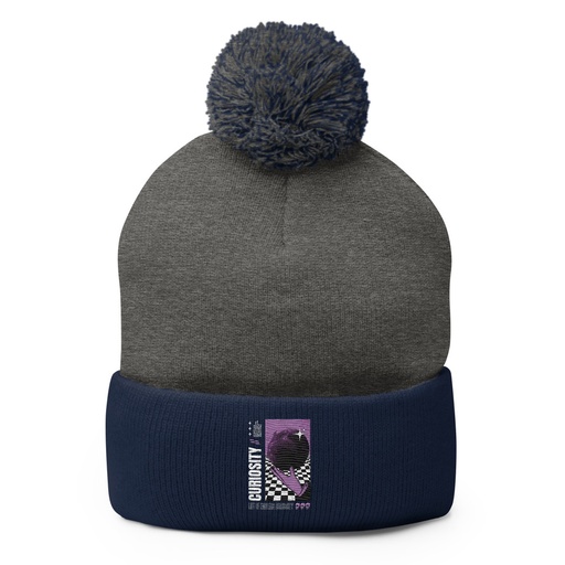 [ID: 93-G442] Curiosity Streetwear Pom-Pom Knit Cap