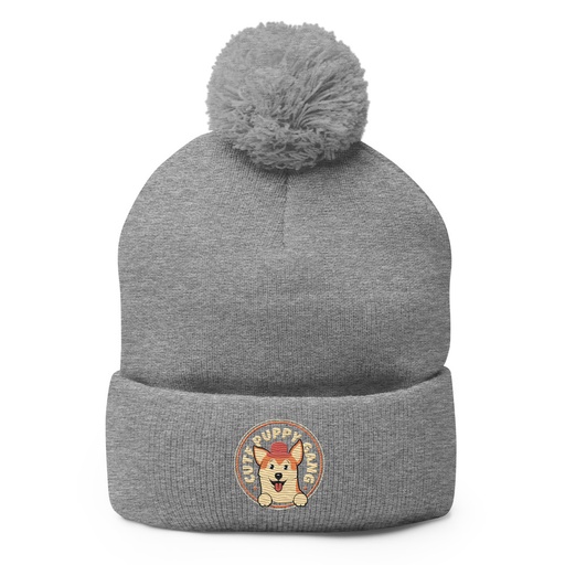 [ID: 93-G453] Cute Puppy Gang - Corgi Pom-Pom Knit Cap