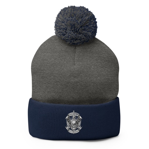 [ID: 93-G472] DEAD BEFORE DISHONOR Pom-Pom Knit Cap