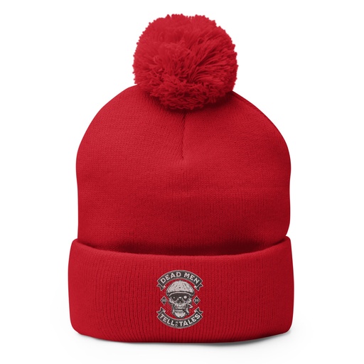 [ID: 93-G473] DEAD MEN TELL NO TALES Pom-Pom Knit Cap