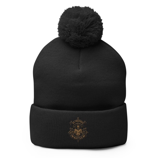 [ID: 93-G484] Defend us in battle - Knight with sword Pom-Pom Knit Cap