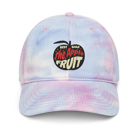 [ID: 480-G97] Apple Fruit - Typographic Lettering Tie-Dye Hat