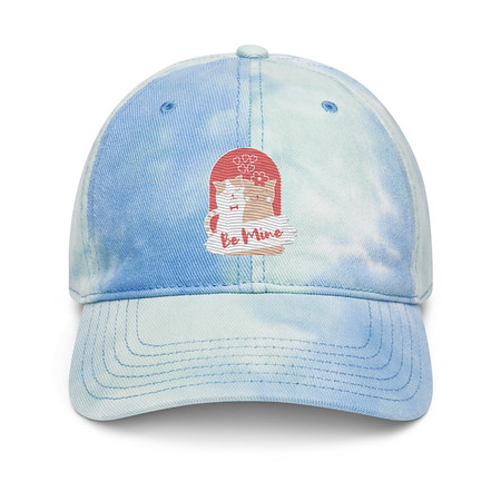 [ID: 480-G157] Be Mine - Cute Cat Couple Tie-Dye Hat