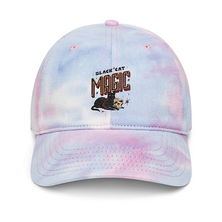 [ID: 480-G214] Black Cat Magic Tie-Dye Hat