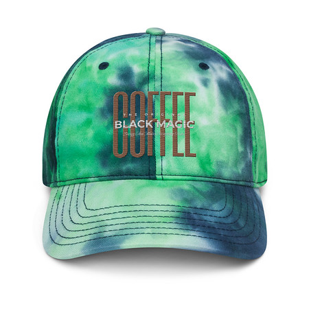 [ID: 480-G226] Black Magic - Minimal Modern Coffee Quote Tie-Dye Hat