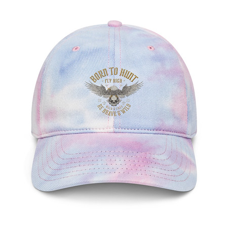 [ID: 480-G267] BORN TO HUNT- BE BRAVE & WILD Tie-Dye Hat