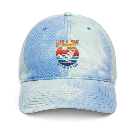 [ID: 480-G270] Born to Surf - But Forced to Work Tie-Dye Hat