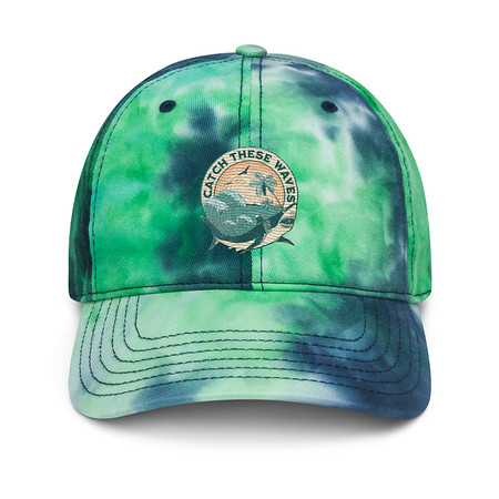 [ID: 480-G345] Catch These Waves Shark  Tie-Dye Hat