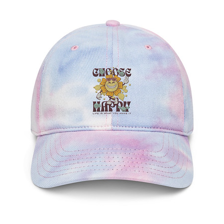 [ID: 480-G371] Choose Happy Tie-Dye Hat