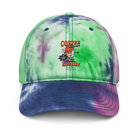 [ID: 480-G394] Coffee Break Cartoon Retro 90s  Tie-Dye Hat