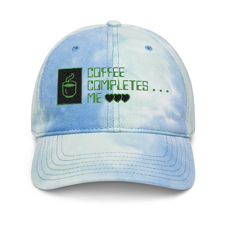 [ID: 480-G397] Coffee Completes Me - Neon Heart Tie-Dye Hat
