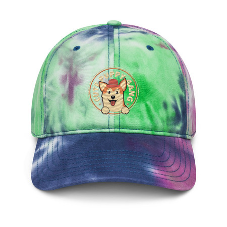 [ID: 480-G453] Cute Puppy Gang - Corgi Tie-Dye Hat
