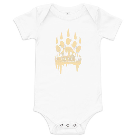 [ID: 308-G14] A Beary Good Home Baby Short Sleeve One Piece