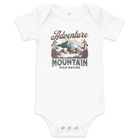 [ID: 308-G31] Adventure Mountain Wild Nature Baby Short Sleeve One Piece
