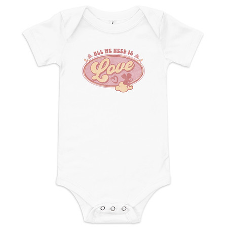 [ID: 308-G48] All We Need Is Love - Cupid Baby Short Sleeve One Piece