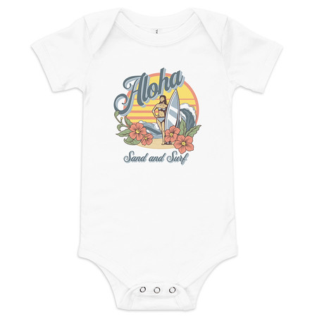 [ID: 308-G53] Aloha Baby Short Sleeve One Piece