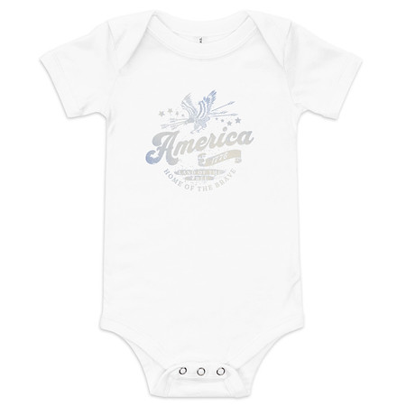 [ID: 308-G61] America 1776 Baby Short Sleeve One Piece