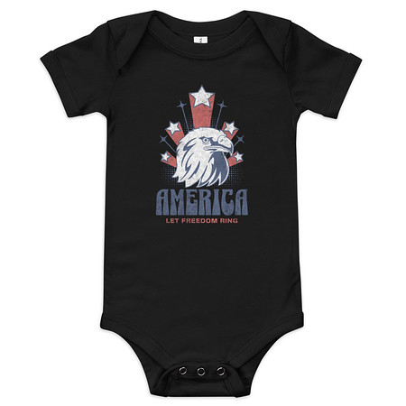 [ID: 308-G63] America Baby Short Sleeve One Piece