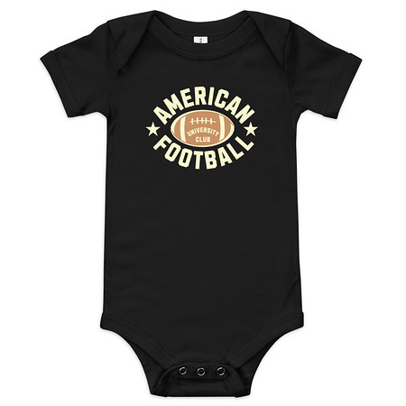 [ID: 308-G69] American Football - Athletic Sports Baby Short Sleeve One Piece