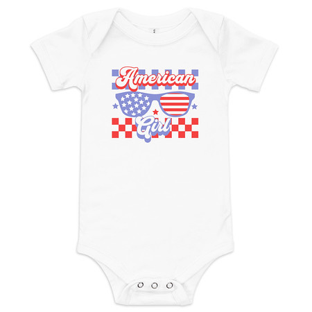 [ID: 308-G72] American girl Baby Short Sleeve One Piece