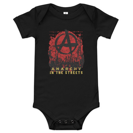 [ID: 308-G78] Anarchy In The Street Baby Short Sleeve One Piece