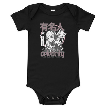 [ID: 308-G88] Anime Celebrity Girl - Japanese Cyber Streetwear Baby Short Sleeve One Piece