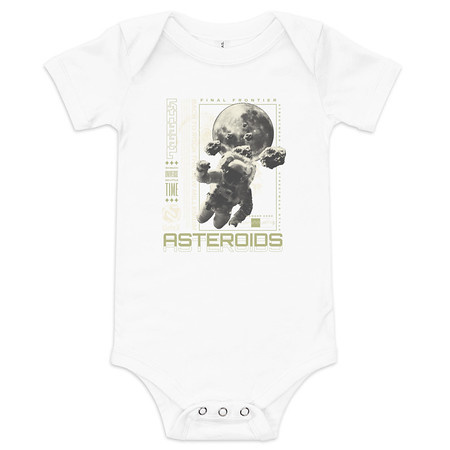 [ID: 308-G106] Asteroids Baby Short Sleeve One Piece