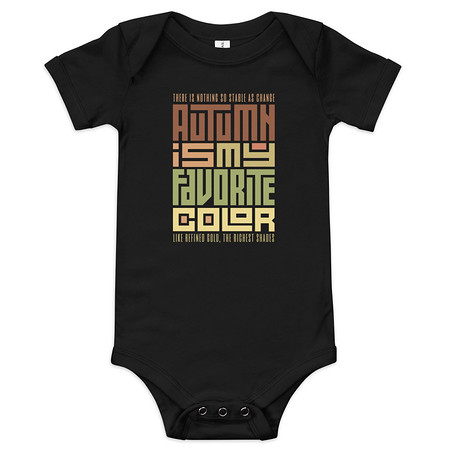 [ID: 308-G116] Autumn is my Favorite Color - Lettering Baby Short Sleeve One Piece