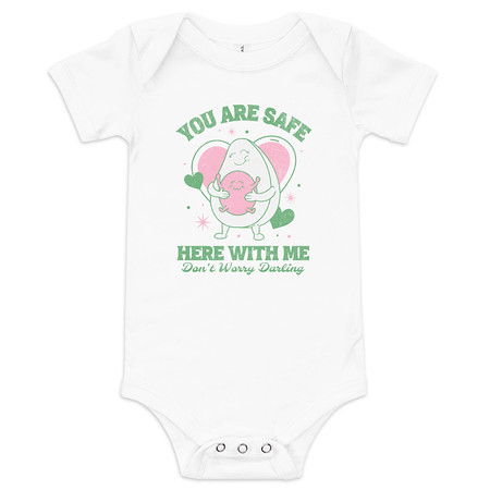 [ID: 308-G118] Avo Love - Typographic Cartoon Streetwear Baby Short Sleeve One Piece