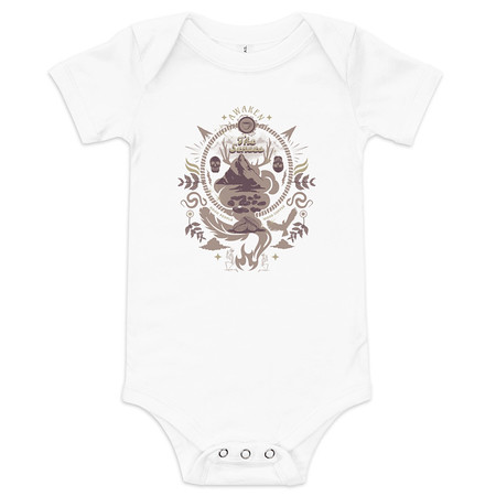 [ID: 308-G119] Awaken The Senses - Coffee Beans Baby Short Sleeve One Piece