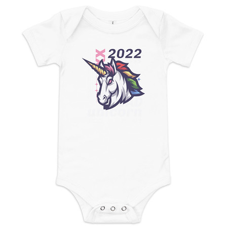 [ID: 308-G128] Bad Unicorn - Horse Baby Short Sleeve One Piece