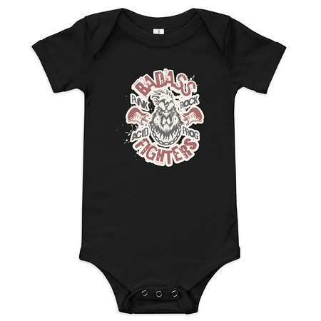[ID: 308-G130] Badass Fighters Baby Short Sleeve One Piece